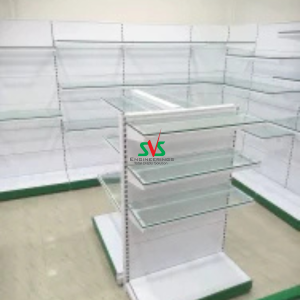 Movable Unit Glass Display Rack