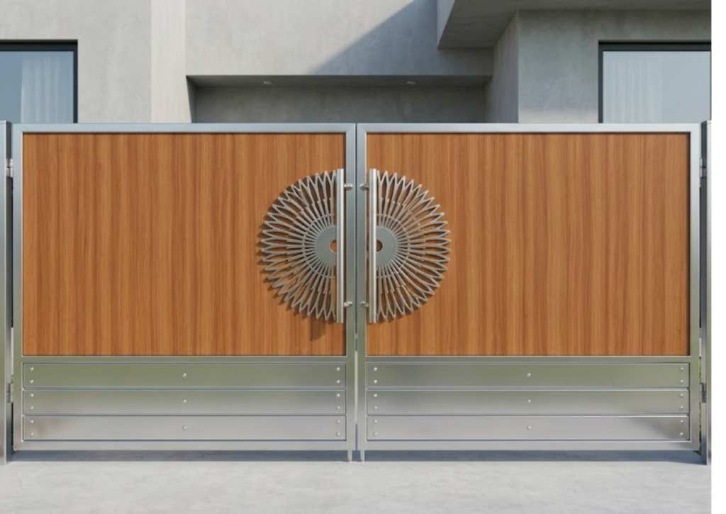 Automatic swing gate installation
